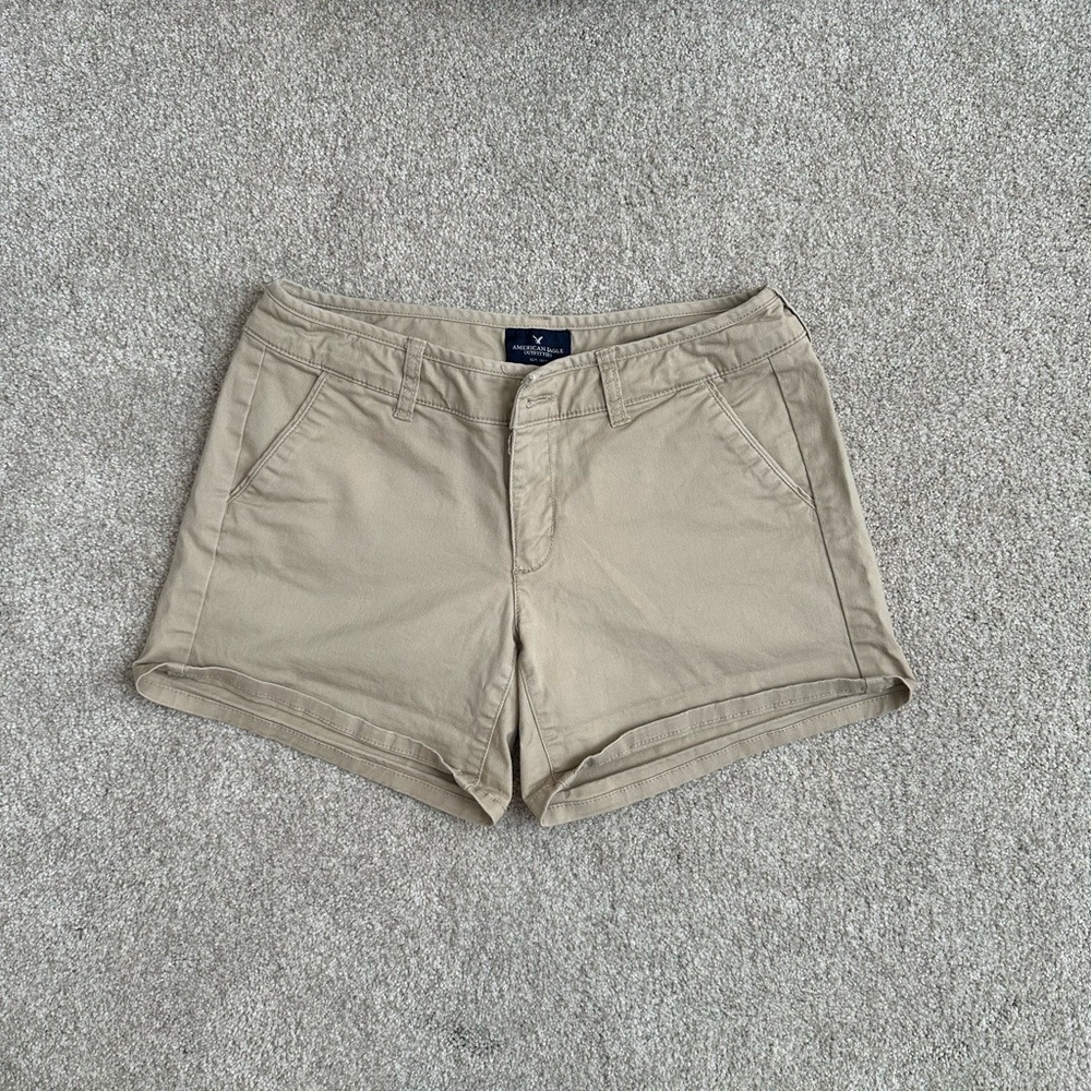 American Eagle midi stretch shorts